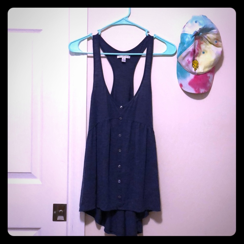 AEO Super Soft Navy Tank